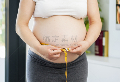 女人,肚子,测量,怀孕
