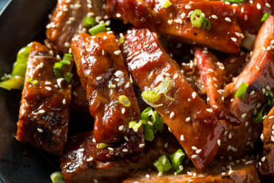 小排骨,烤肉架,自制的,格子烤肉,肋骨,烤的,食品,米,烤肉餐,中国食品