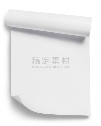 卷着的,白色,白皮书,商务,空的,手稿,背景分离,模板,阴影,消息