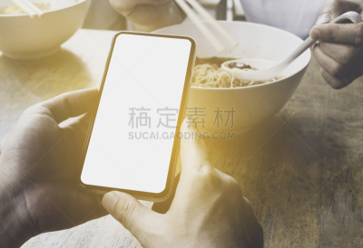 餐馆,男人,手,看,友谊,午餐,做