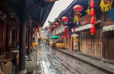 街道,风景,成都,四川省,旅游目的地,水平画幅,无人,著名景点,中国,户外