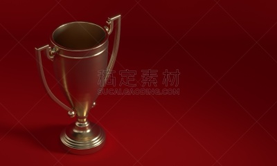 杯,红色背景,三维图形,黄金,银牌,剪贴路径,运动,一个物体,背景分离,彩色背景