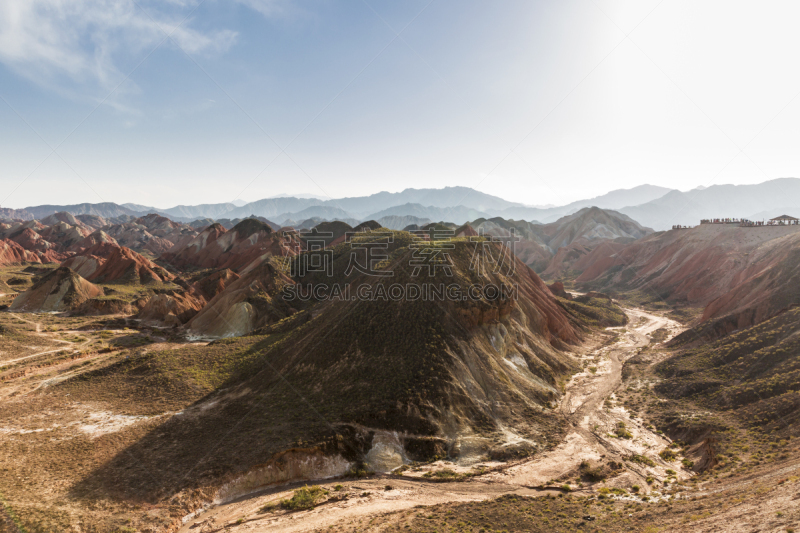 丹霞地貌,中国,山,甘肃省,张掖,彩虹,沙岩,公园,中国西北部,户外