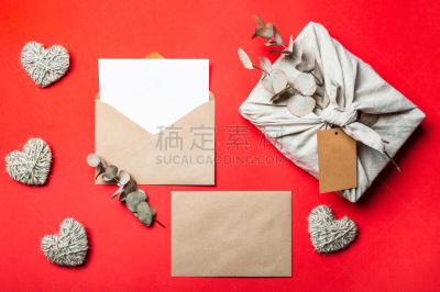 情人节,概念,轻蔑的,零浪费,正下方视角,传统,数字0,贺卡,纺织品,环境