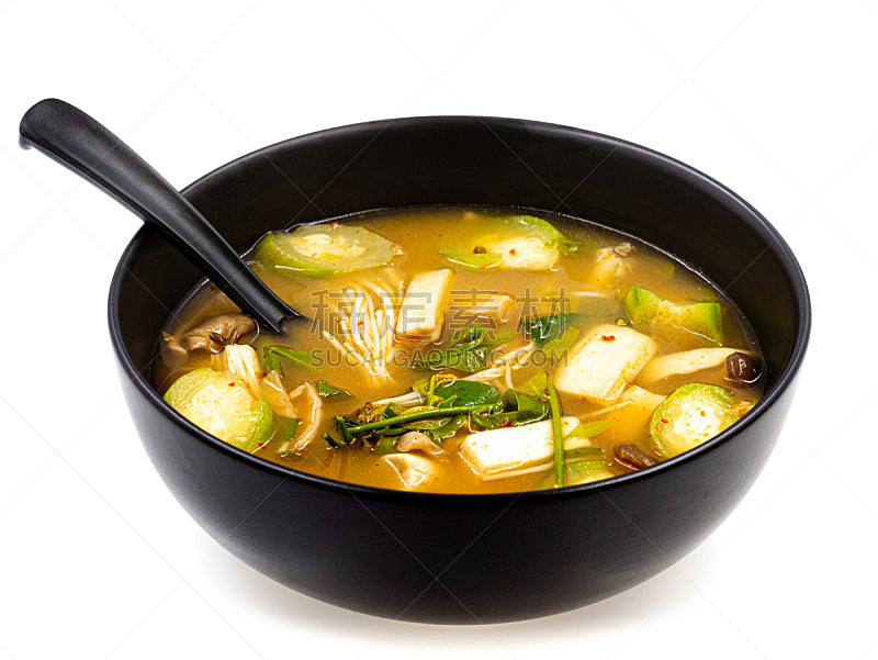 汤,泰国,食品,分离着色,白色背景,背景分离