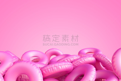夏天,圆形,极简构图,粉色,充气品,壁纸,天鹅绒,平铺,彩色蜡笔,度假