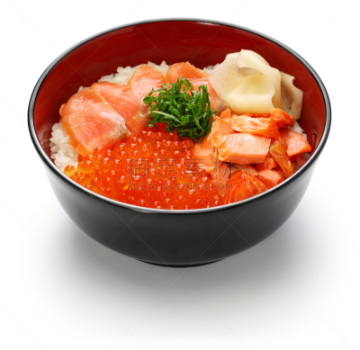 三文鱼,饭碗,日本,鱼卵,在上面,格子烤肉,盐渍食品,日本食品,食品,米