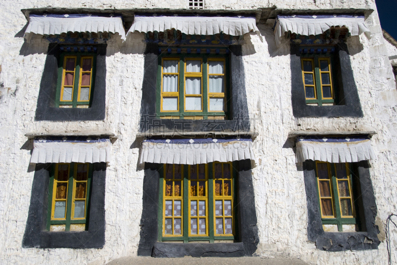 外立面,哲蚌寺,寺院,正面视角,水平画幅,无人,喜马拉雅山脉,明亮,佛教,著名景点