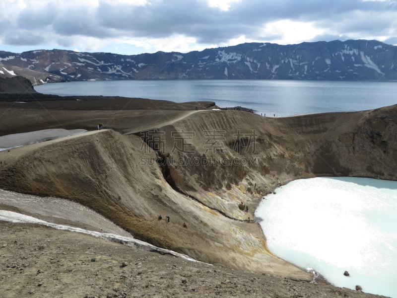 自然美,地形,冰岛国,风景,火山,火山喷口,山,陨石坑,湖,自然