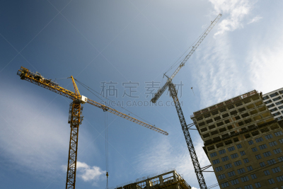 建筑工地,起重机,建筑外部,商务,房屋建设,电缆绞车,建筑业,钢铁,设备用品,商业金融和工业