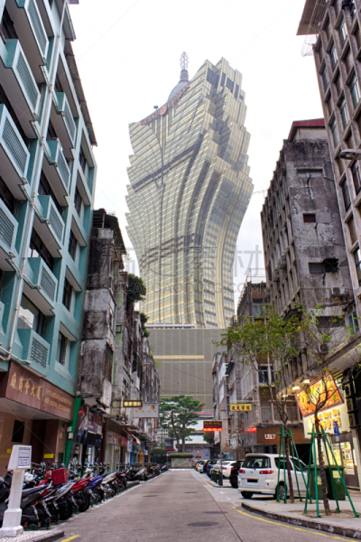 古城,里斯本,酒店,宏伟,葡京酒店,赌场,广角,垂直画幅,无人,路