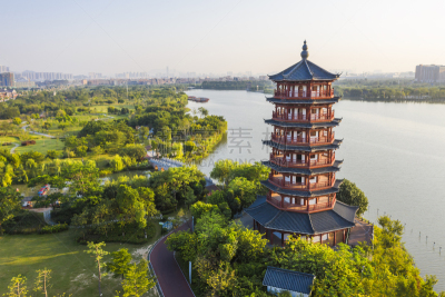 中国,湖,湿地,东莞,广东省,风景,公园,传统,草坪,环境