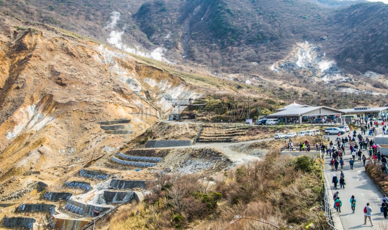 富士山,旅行者,日本,火山,居住区,硫酸,大涌谷,富士箱根伊豆国立公园,硫磺,活火山