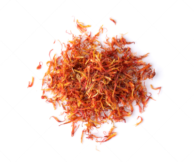 草红花,顶部,白色背景,视角,自然,传统,黄色,红色,苍术