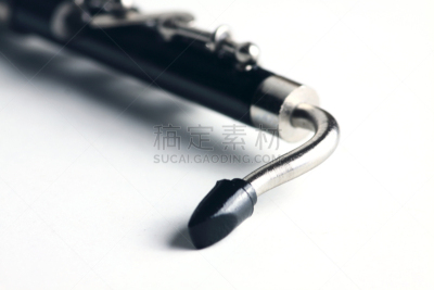 哨嘴,低音单簧管,分离着色,白色背景,特写,管弦乐队,黄铜,管乐器,一个物体,背景分离