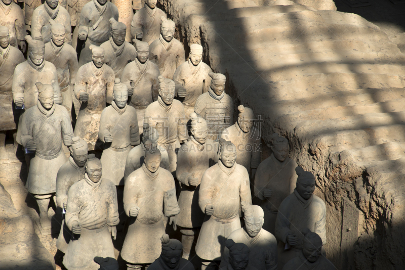 西安,赤土陶器,勇士,秦始皇陵景区,秦始皇兵马俑博物馆,掩埋的,陵墓,艺术,水平画幅,死后的世界