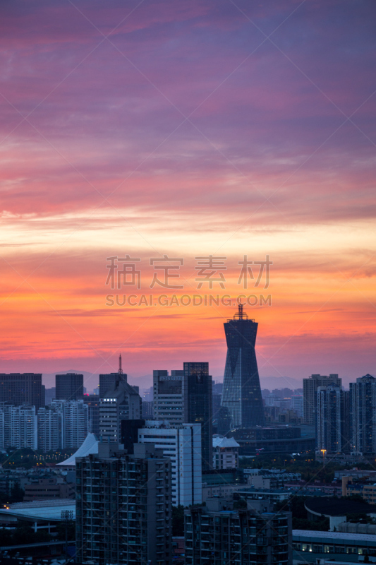 杭州,都市风景,垂直画幅,无人,户外,城市,云景,建筑师,著名景点,黑云压城