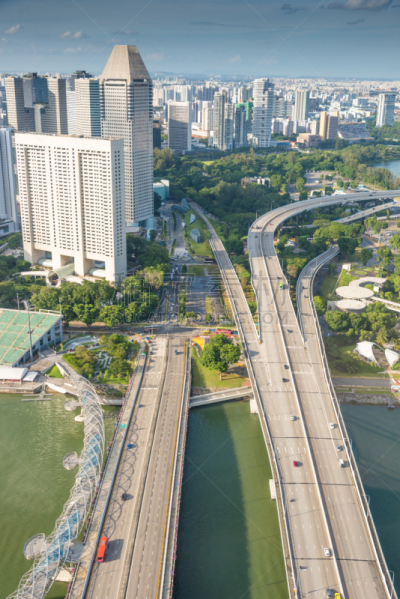 新加坡市,都市风景,城市天际线,市区,新加坡摩天观景轮,克拉码头,新加坡河,滨海湾 ,4k分辨率,游艇码头