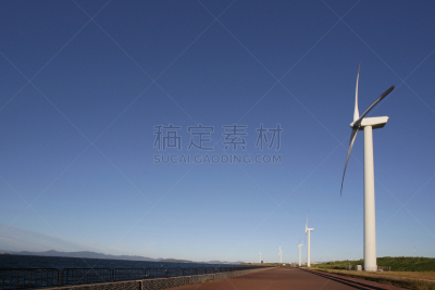 风轮机,天空,蓝色,背景,风,环境,云,环境保护,自然现象,能源