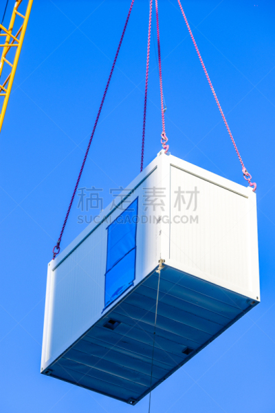 移动式,办公室,起重机,在活动中,商务,事件,房屋建设,拖车式房子,灰色,钢铁
