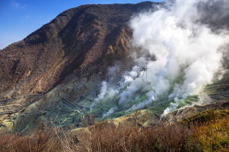 硫磺,富士山,火山,动作,风管,天空,水平画幅,火山地形,泥土,旅行者