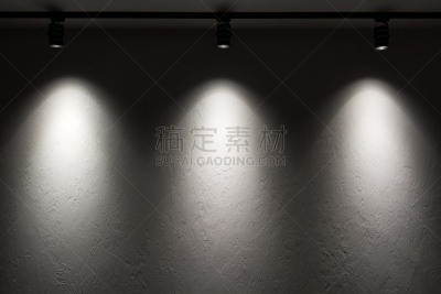 照明设备,聚光灯,白色,墙,阳光光束,黑色,痕迹,背景,有序,空的