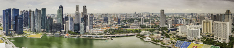 新加坡,全景,航拍视角,滨海湾 ,cbd,在上面,滨海广场,滨海艺术中心剧院,鱼尾狮公园,新加坡河