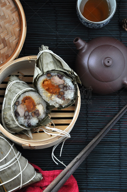 粽子,中国食品,在上面,茶壶,端午节,米饺子,饺子,垂直画幅,荷花,配方