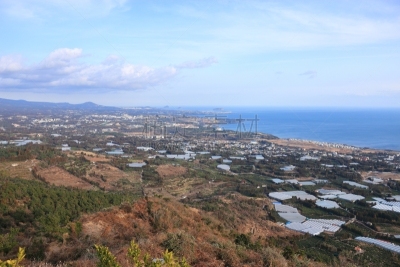제주에 있는 군산 오름 풍경이다.