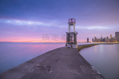 灯塔,芝加哥市,滨水,美国中西部地区,伊利诺斯州,旅途,户外,建筑,北大街海滩,自然