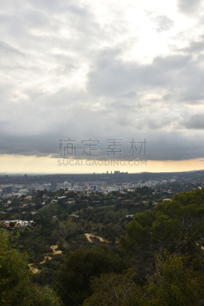 都市风景,洛杉矶县,商务,城市生活,好莱坞,暗色,交通,黄昏,加利福尼亚,现代