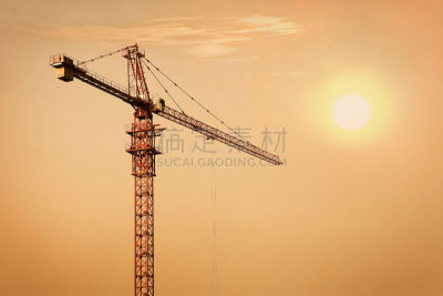 Construction site crane