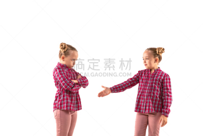 儿童,女孩,白色,男性美,影棚拍摄,背景聚焦,背景分离,多样,肖像,撕破的