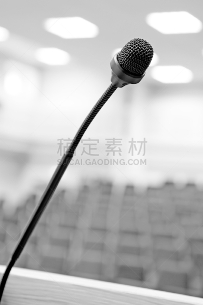 会堂,黑白图片,麦克风,前面,会议中心,传媒,商务,电话会议,商务研讨会,灰色
