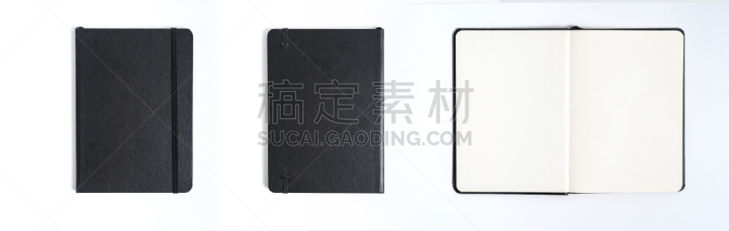 白色背景,背景分离,笔记本,黑色,螺线,皮革,纸,金属丝,条纹,空白的