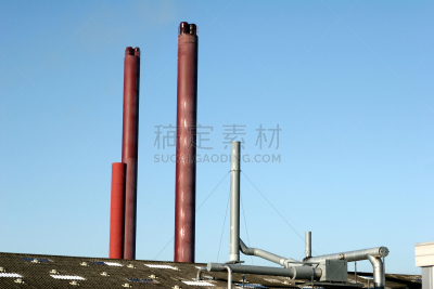 工业,抽象,热电厂,蒸馏塔,排气管,（飞机的）水汽尾迹,温室气体,蒸馏酒厂,二氧化碳,水平画幅