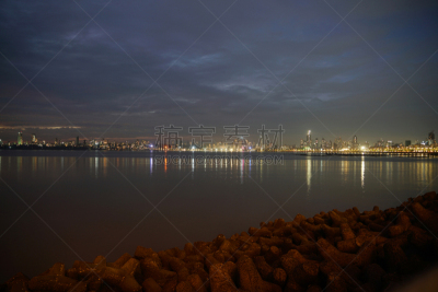 印度,孟买,城市天际线,曙暮光,云,黄昏,色彩鲜艳,色彩饱和,建筑特色,河流