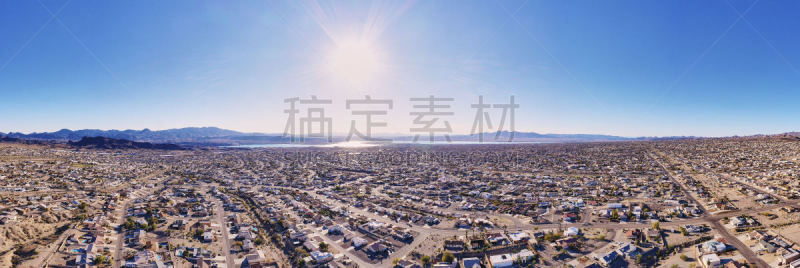 全景,航拍视角,美国,亚利桑那,哈瓦苏湖城