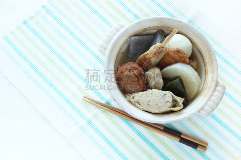 关东煮,昆布,蔬菜,天麸罗,五目鱼饼,日本食品,食品,自制的,份量,蒟蒻