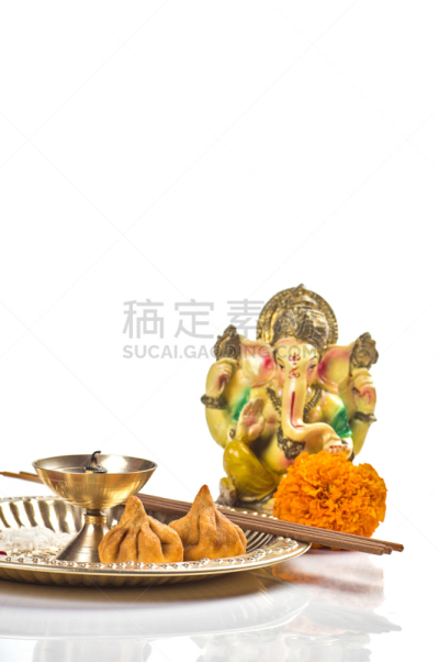 雕像,印度神像,神,象鼻神葛尼沙,白色背景,传统,传统节日,象,背景,甘尼许节