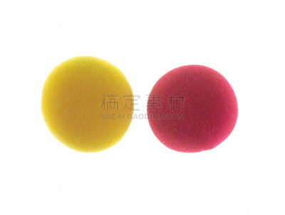 红鼻子日,黄色,红色,白色背景,分离着色,球,海绵,可爱的,事件,贺卡