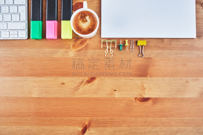办公用品,书桌,多样,平铺,办公室,留白,水平画幅,金属夹,图钉,组物体