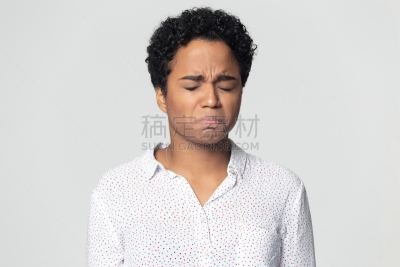 非洲人,女孩,抑制的,眼泪,青年人,悲哀,不高兴的,压力,戏剧表演,背景分离