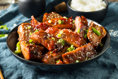小排骨,烤肉架,自制的,格子烤肉,肋骨,烤的,食品,米,烤肉餐,中国食品