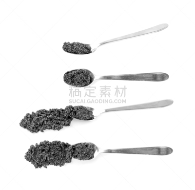 白色背景,在上面,分离着色,小的,黑鱼子酱,酸,背景分离,鱼肝油,食品,半熟品