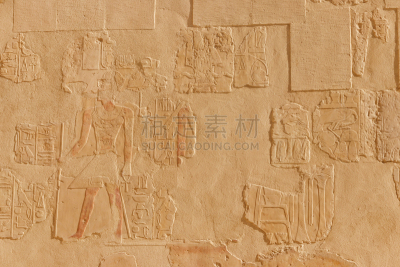 古埃及文明,哈西帕苏神殿,墙,绘画艺术品,埃及,太平间,鲁克索,沙岩,复古风格,建筑