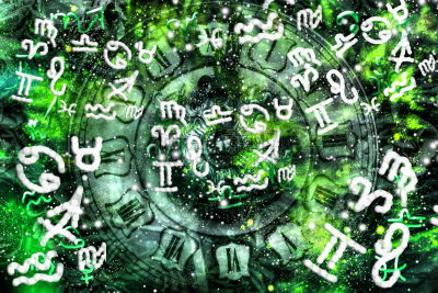 钟,符号,绿色背景,风象星座,2020,拉脱维亚,火象星座,十二生肖,水象星座,天空