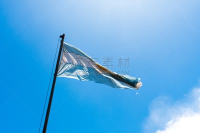 杆,天空,阿根廷,蓝色,日光,背景,挥手