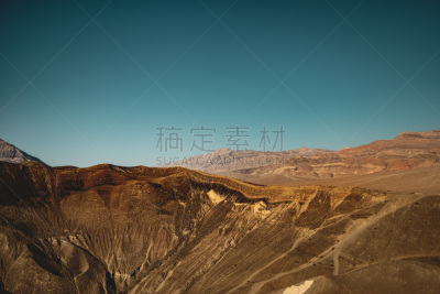 火山地形,山脉,在边上,火山口,宽的,与众不同