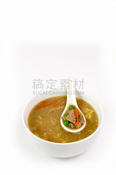 鸭汤,中式外卖,鸭子肉,碎纸,蔬菜,午休时间,背景分离,东亚人,中国食品,快餐店